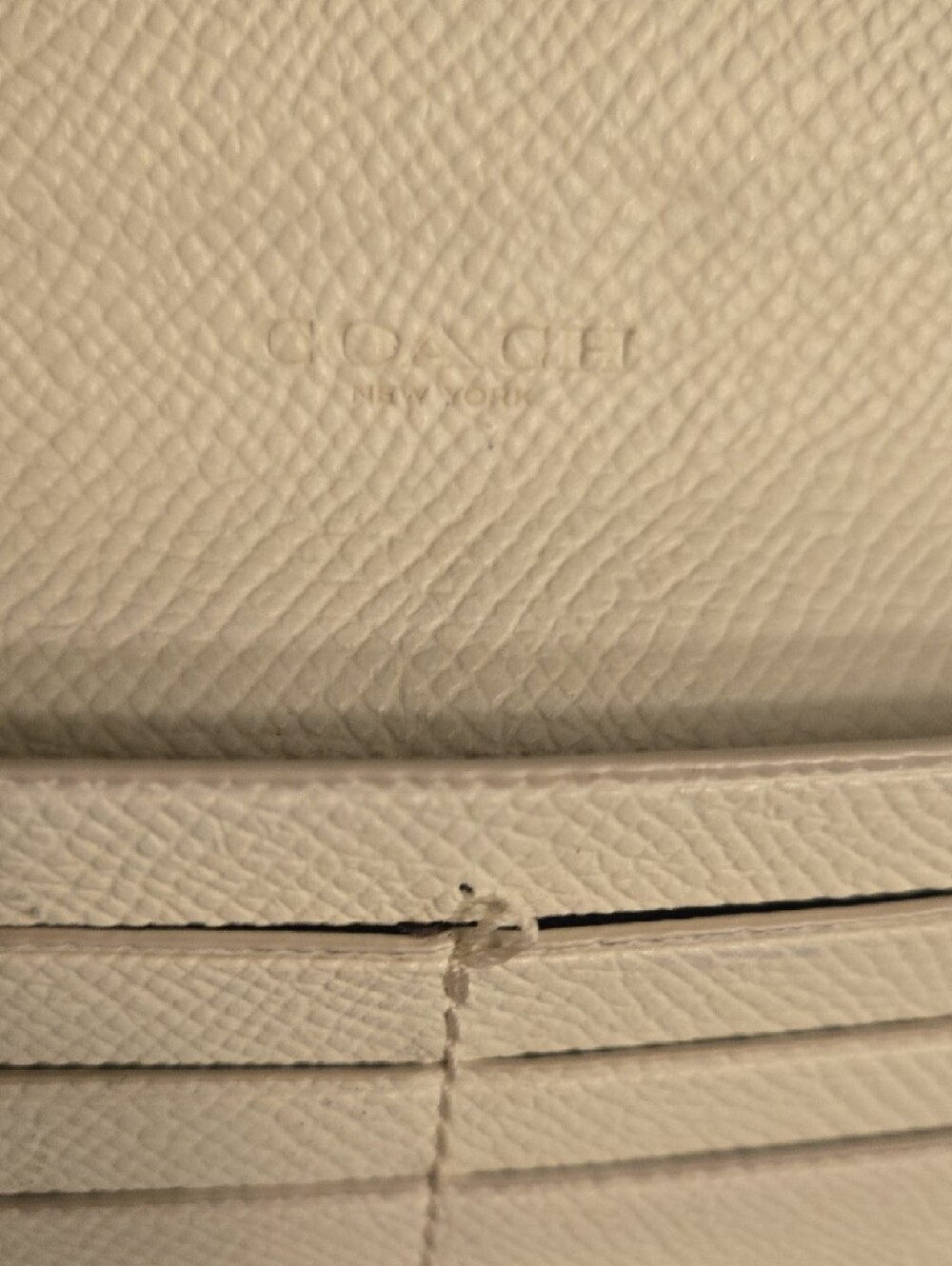 Coach Beige Two-Tone Signature Continental Wallet with Cream Flap - Picture 3 of 5